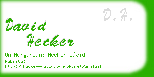 david hecker business card